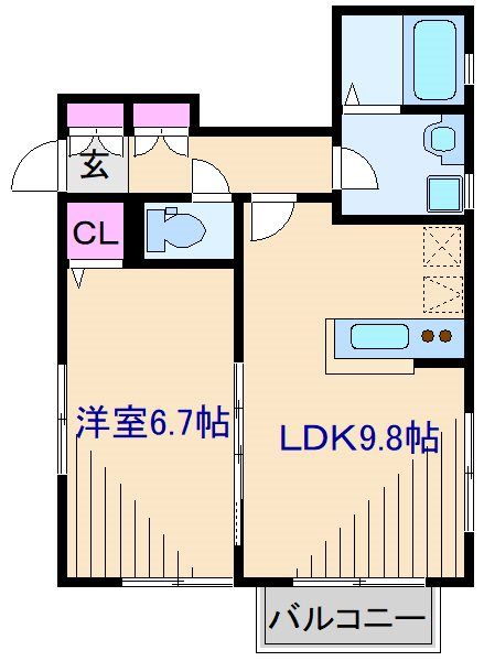 ブルーライン 岸根公園駅 徒歩3分 2階建 築8年の間取り写真