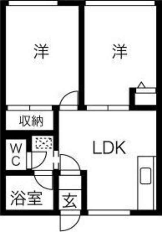 地下鉄東西線 発寒南駅 徒歩24分 2階建 築33年の間取り写真