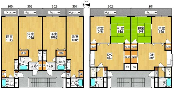 東邦パレス　社の間取り