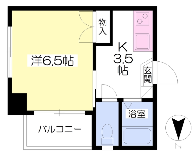 【松山市鉄砲町のマンションの間取り】