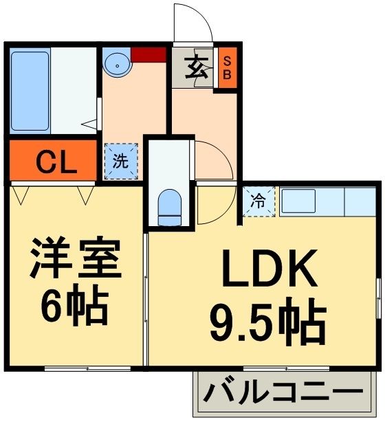 千葉市中央区春日のマンションの間取り