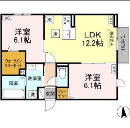 足立区鹿浜のアパートの間取り