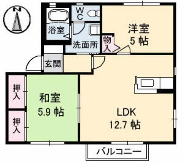 メゾンレディバード　Ｂ棟の間取り