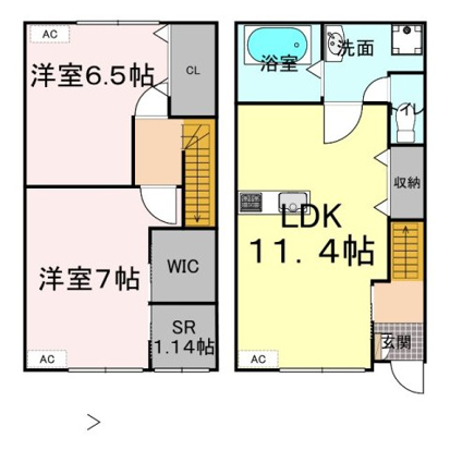ＪＲ山陽本線 福山駅 徒歩85分 2階建 築2年の間取り写真