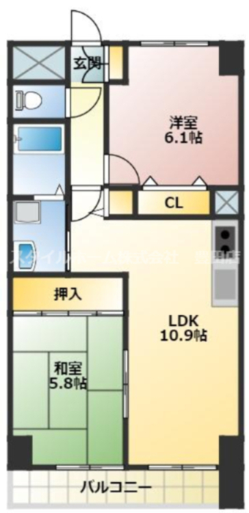 カーサシーガル壱番館の間取り