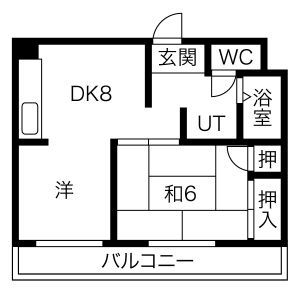 静岡市葵区車町のマンションの間取り