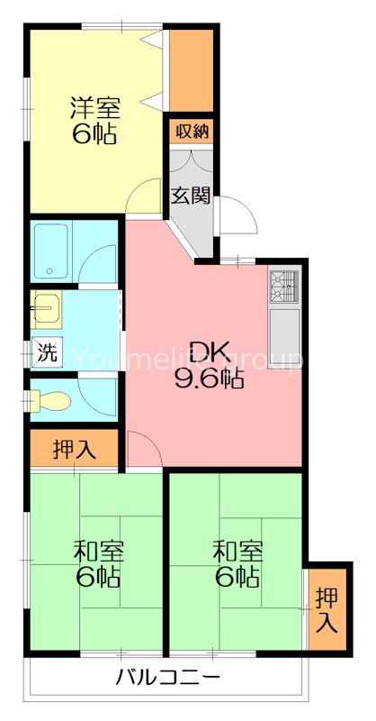 小田原市久野のアパートの間取り