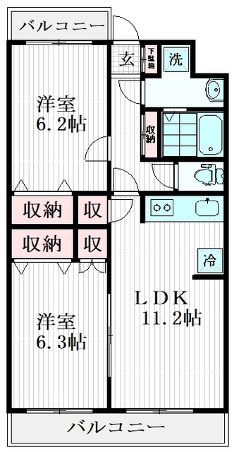 トヨカワマンションの間取り