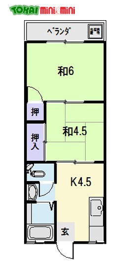 植松マンションの間取り