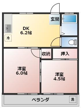 松戸市小金原のアパートの間取り