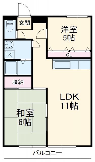 パレス水南の間取り