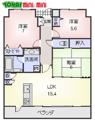 サンマンションアトレ松阪駅前の間取り