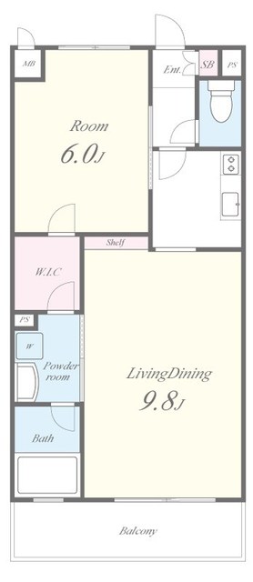 【八尾市泉町のマンションの間取り】