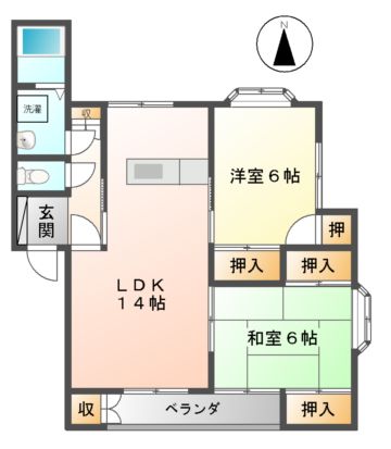 ハイツアメニティ若宮の間取り