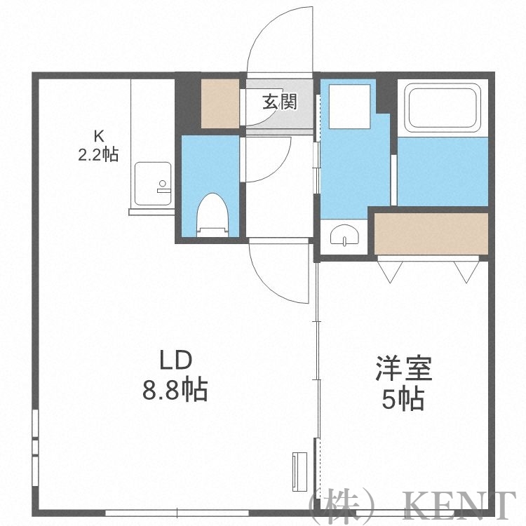 Ｐｏｓｈ桑園（ポッシュ桑園）の間取り