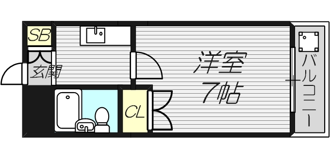 東大阪市若草町のマンションの間取り