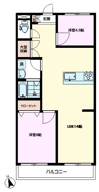 【パトリシャンレジデンス武蔵野の間取り】