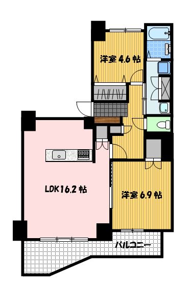 レジデンシャル中島川ザ・テラスの間取り