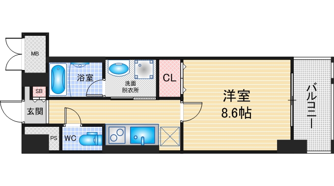 リ ブラン東別院の間取り