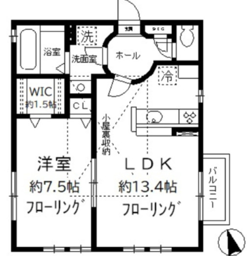 豊島区南長崎のアパートの間取り