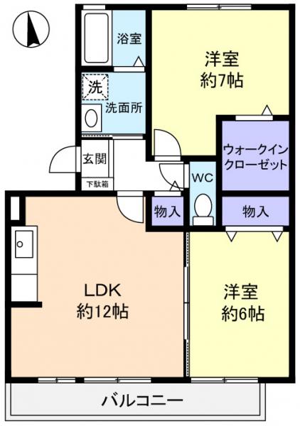 カルムヴィラージュの間取り