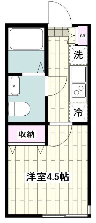 横浜市泉区白百合のアパートの間取り