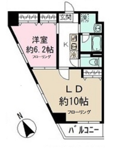 市川市鬼越のマンションの間取り