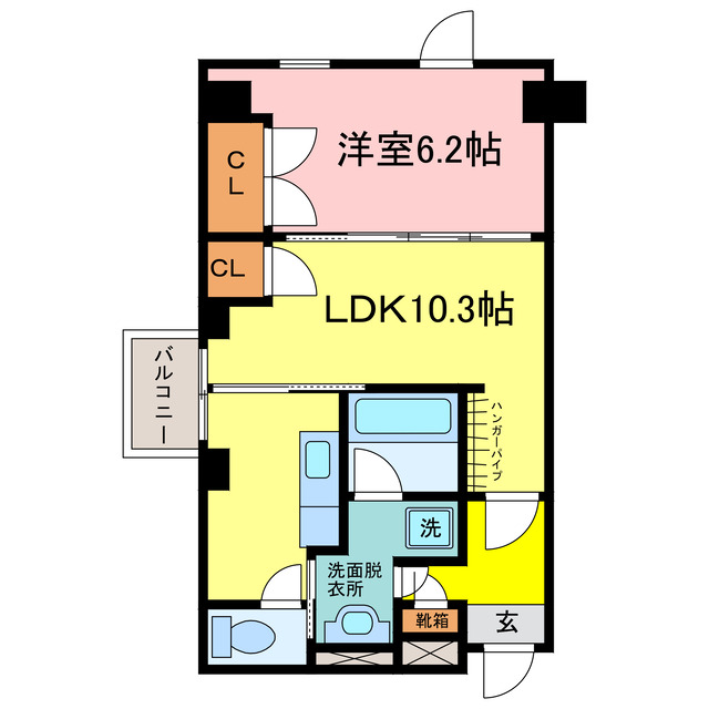 大津市粟津町のマンションの間取り