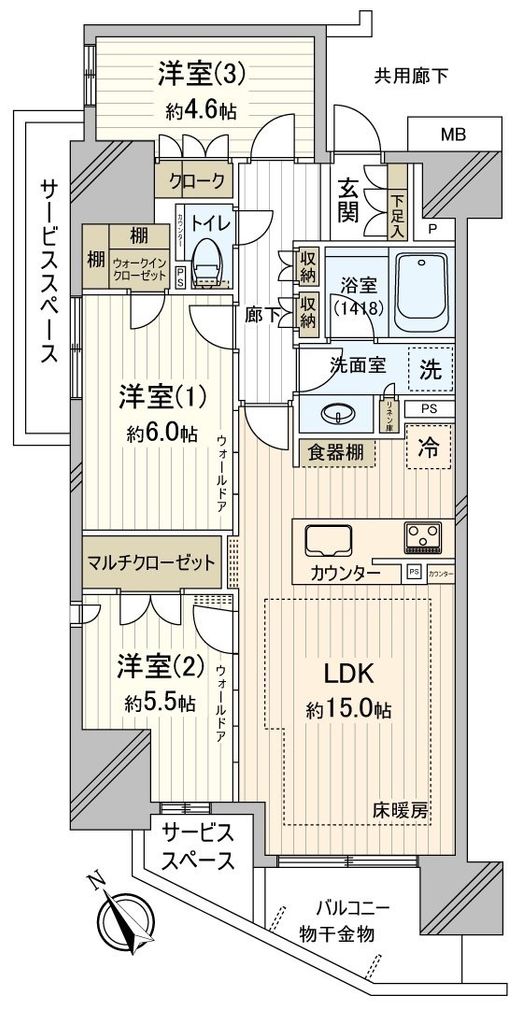 パークリュクス南船橋の間取り