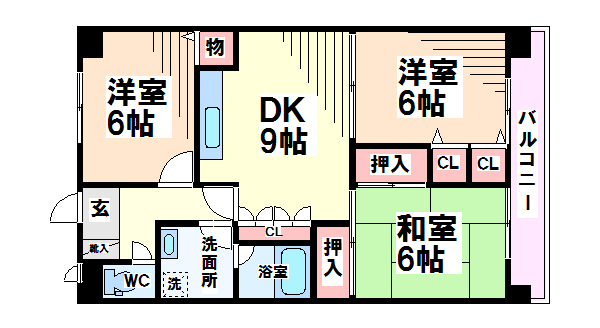 【国分寺市本多のマンションの間取り】