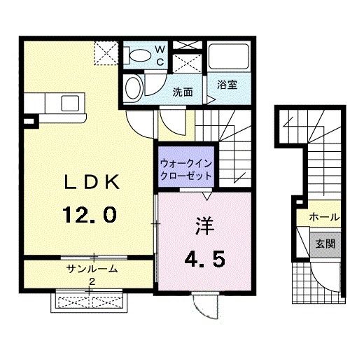 クラージュIの間取り