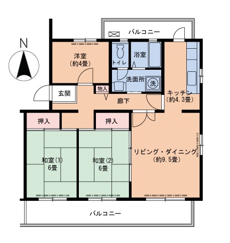 ＵＲ高の原駅東の間取り