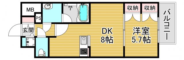 センターヒル御幣島の間取り