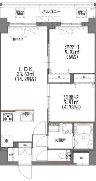 日野市新町のマンションの間取り