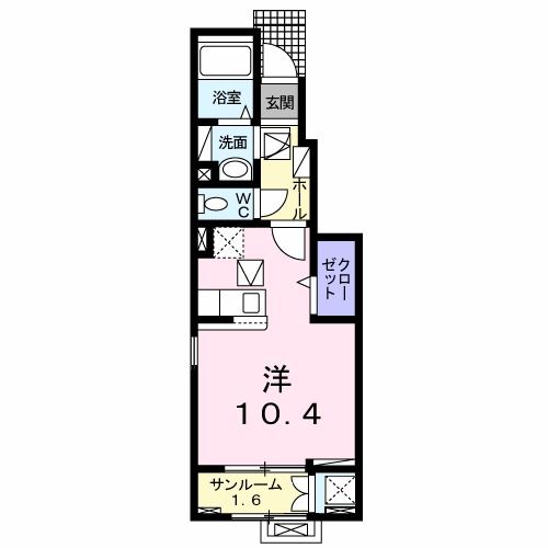 ヴィラ　シャングリラ四日町　Ａの間取り