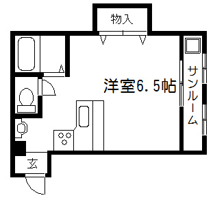 京都市上京区秤口町のマンションの間取り