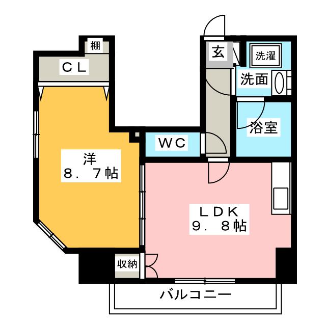 Ｇｒａｍｅｒｃｙ　Ｓｈｉｒｏｍｉ－ｄｏｒｉの間取り