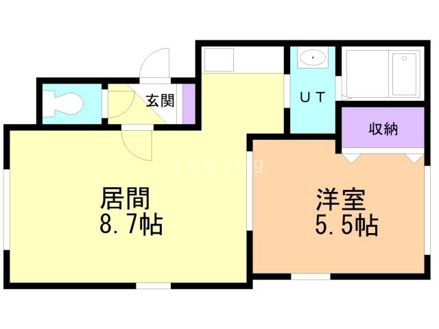 札幌市西区発寒八条のアパートの間取り