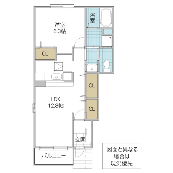 東茨城郡城里町大字石塚のアパートの間取り