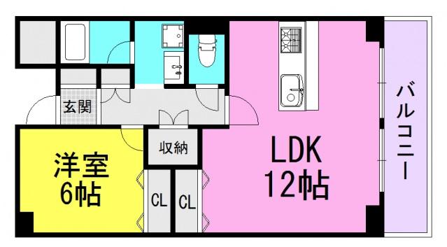 芦屋市春日町のマンションの間取り