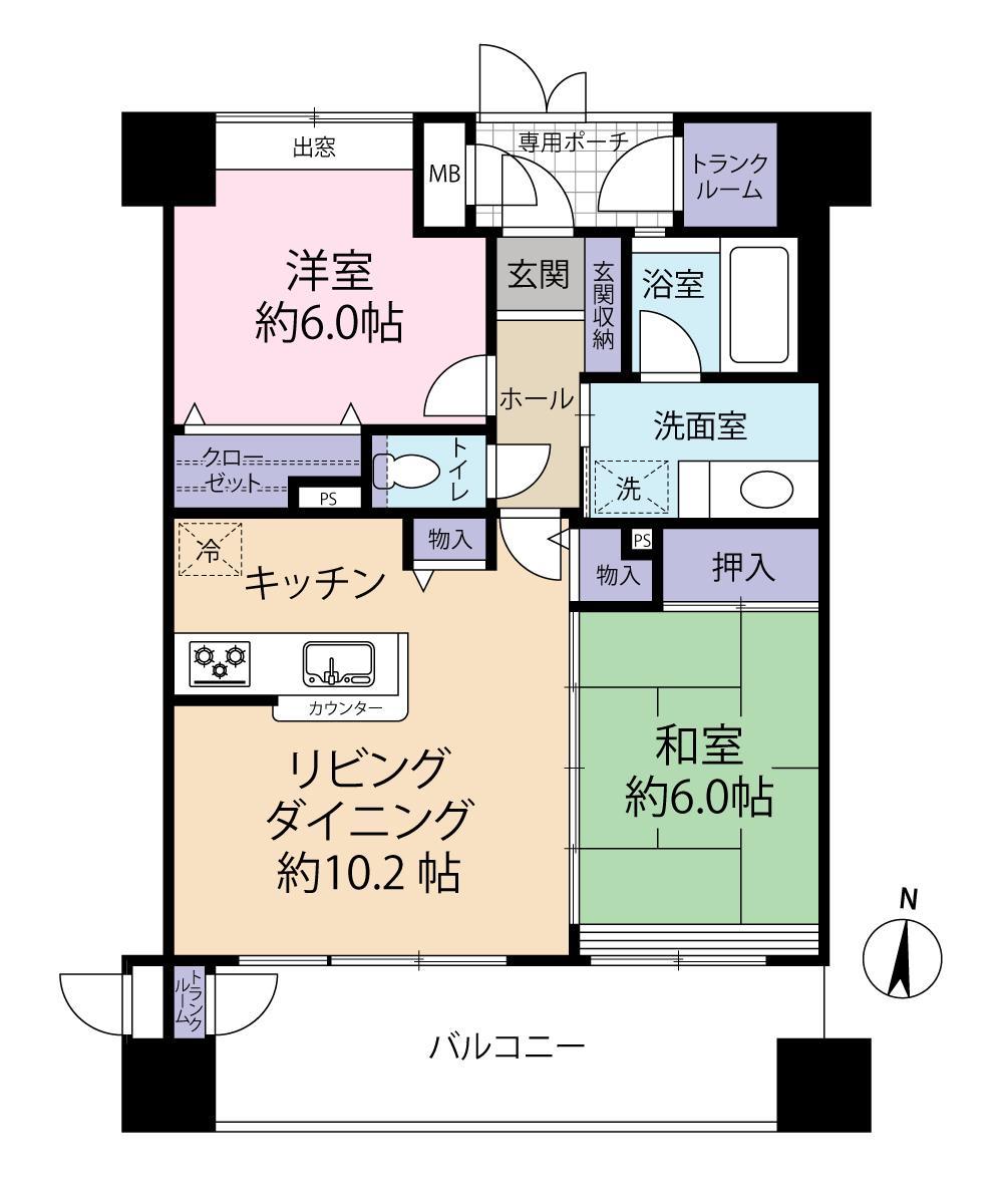 Ｄ’クラディアいわきの間取り