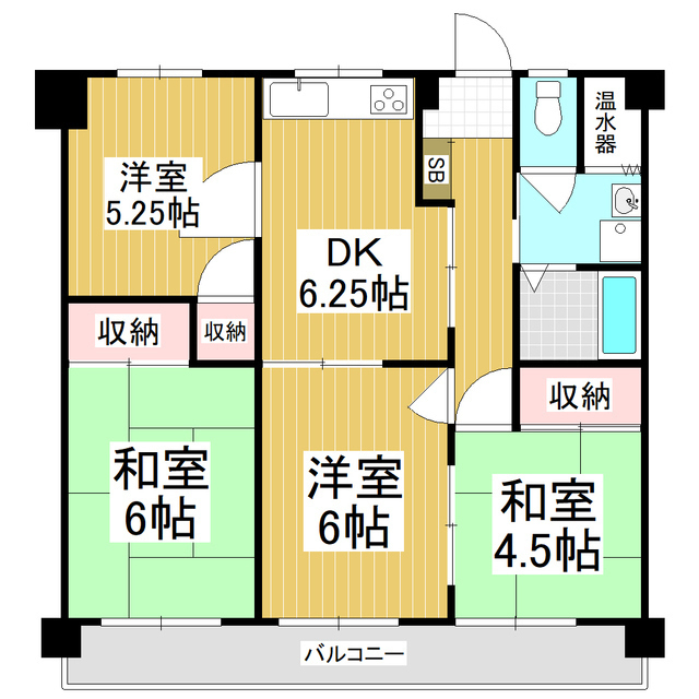 第一双葉マンション　　（８０６号室）の間取り