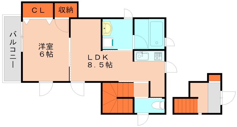 糟屋郡粕屋町長者原東のアパートの間取り