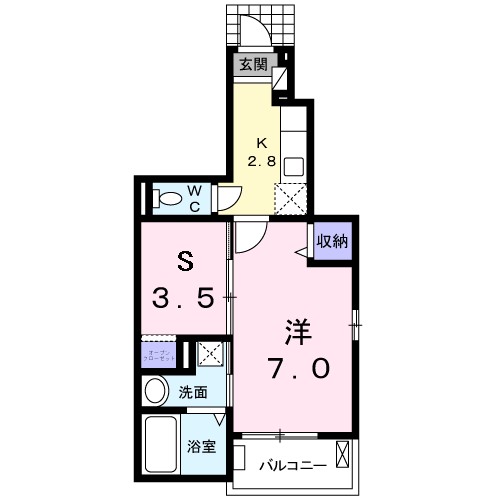 エスポワールなめかわＡの間取り