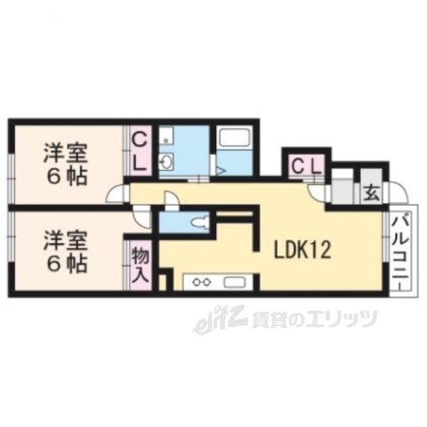 蒲生郡竜王町大字小口のアパートの間取り