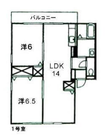 ノースガーデンＢ11-23の間取り