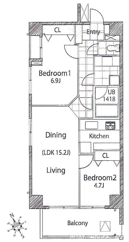 suiteS（スイーツ）の間取り