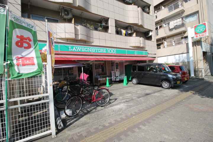 コンビニ　ローソンストア１００本陣店（コンビニ）まで374m