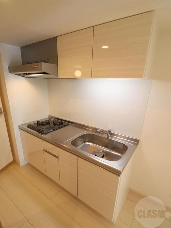 キッチン　二口ガスコンロ付