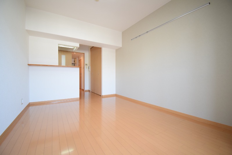 居室・リビング　１Ｒでもカウンターキッチンだから空間が仕切られて良いです＾＾